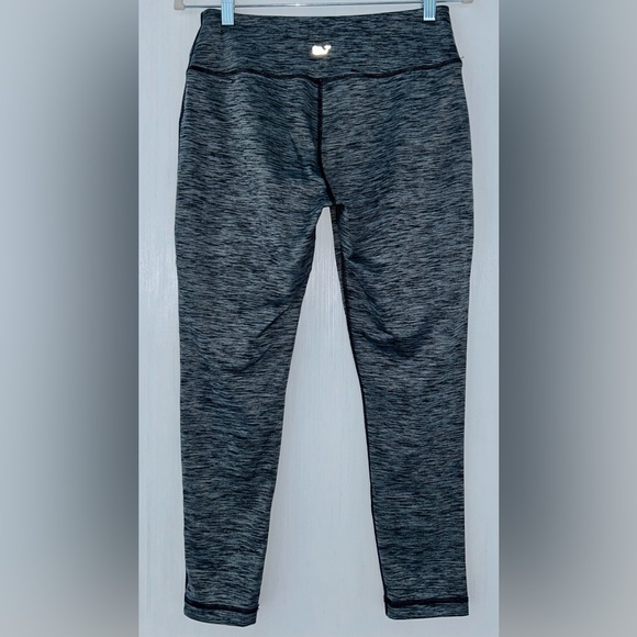 Vineyard Vines 🐳 Medium Performance Leggings-Tights-Fitted-Black&White Stripe - Picture 2 of 12